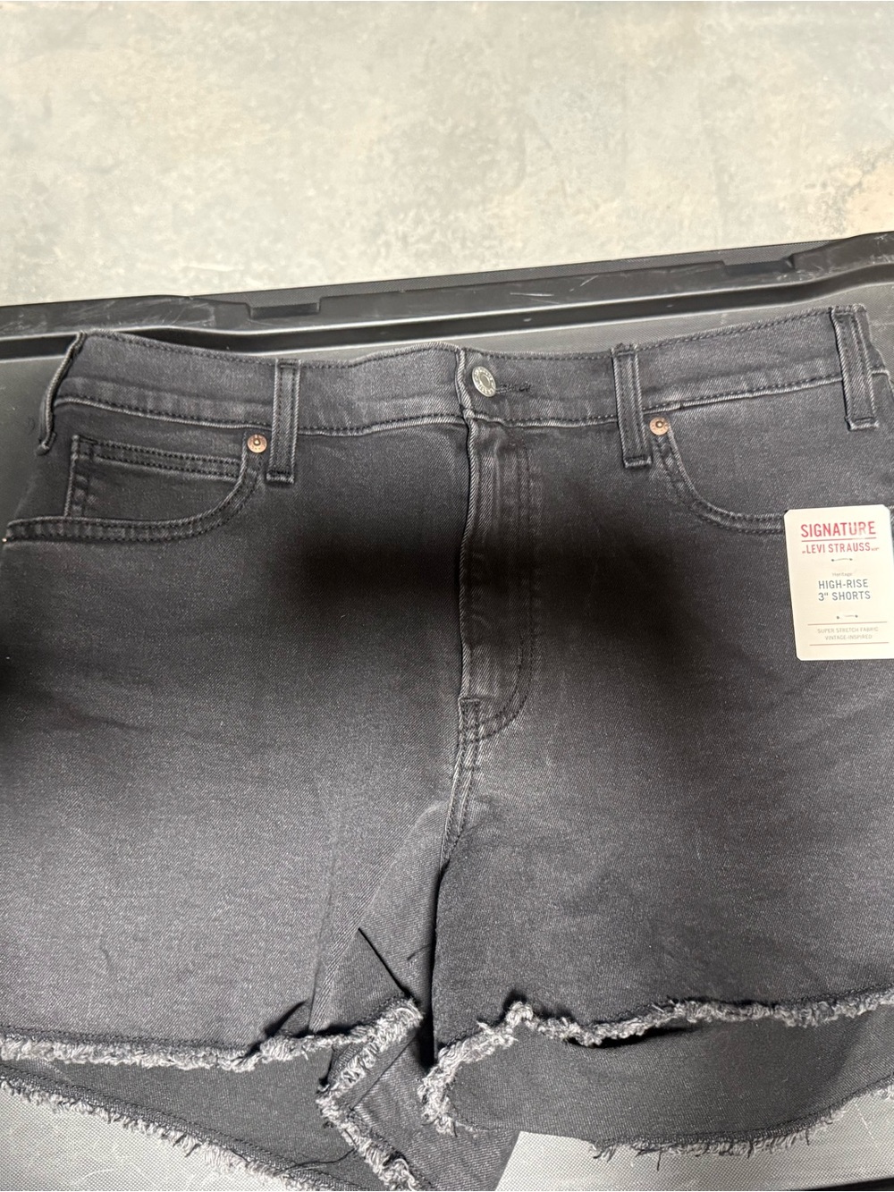 Signature by Levi Strauss Black High-Rise Jean Shorts